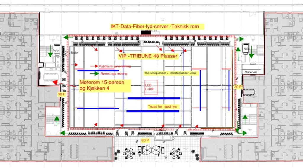 EV4 Flerbrukshall 4.etg planløsning flerbrukshall idrett